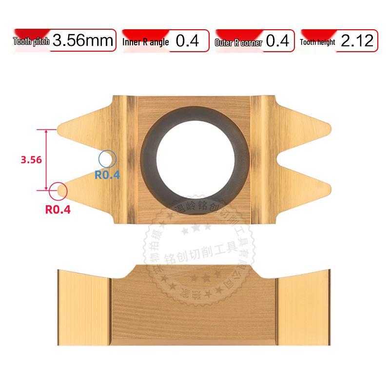 40° CNC Lathe Tool Holder Double Tooth Pulley for Quenched Cast Iron and Steel Parts (2.34/3.56)