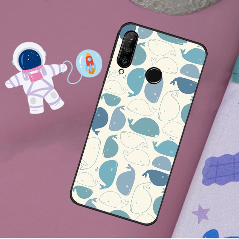 Baby Whale For Huawei Nova 12s 12i 11i 8i Y73 Y72 Y61 Y91 Y90 Y70 Y60 9 10 SE P30 P40 Lite P60 Pro Case