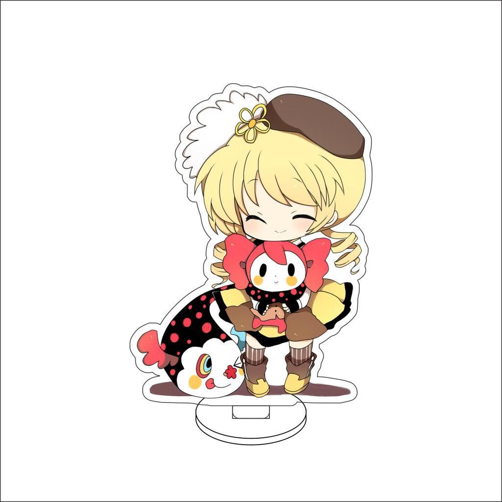 10CM Anime Puella Magi Madoka Magica Figure Stand Model Kaname Madoka/Akemi Homura  Cute Desk Decor Standing Sign Gifts