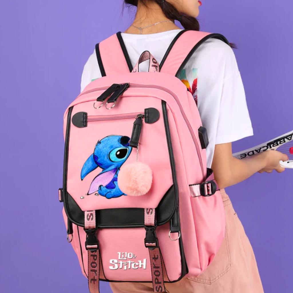 Lilo And Stitch Backpack For School, School, Urban, Travel, Roomy