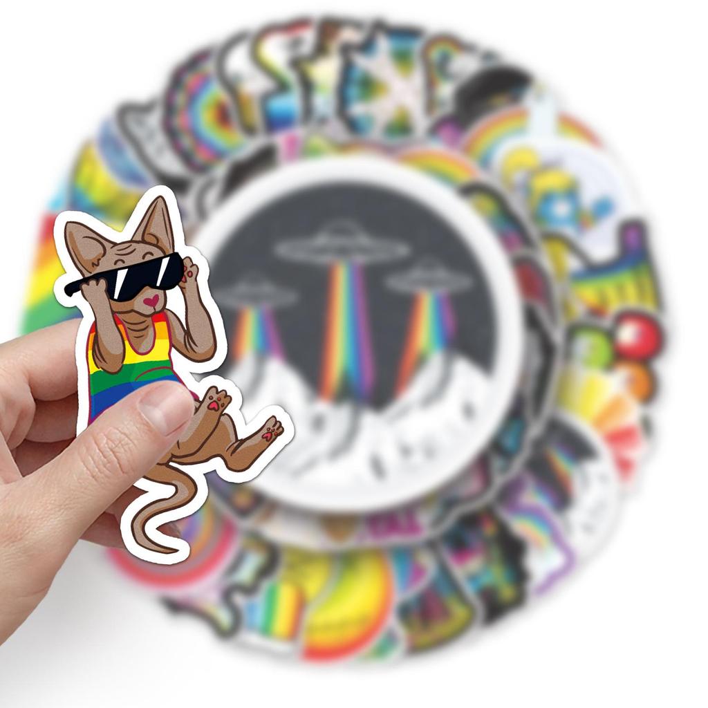 50 Colorful Cartoon Stickers for Suitcase, Laptop, Scooter, Motorcycle