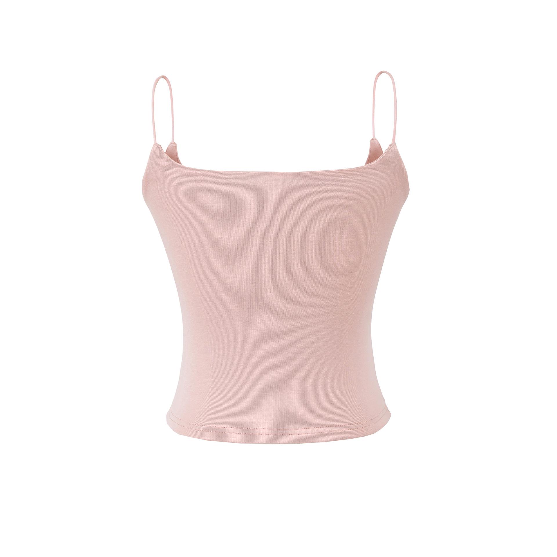 Women s Slim Fit High Elasticity Camisole - Spring/Summer Basic Layer, No Bra Needed, Beautiful Back Design. Medium розовый
