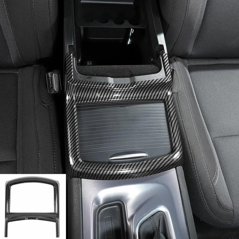 Central Cup Holder Frame Trim Decor Cover For Dodge Charger 2011-23 Carbon Fiber