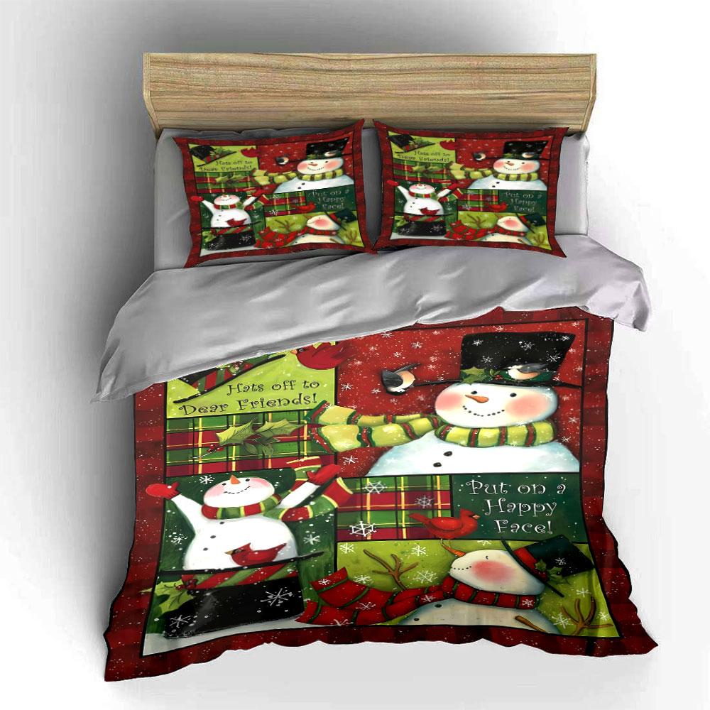 Snowmen, Cardinals, Plaid Patterns. Bedding Sets Duvet Cover Sets Duvet Covers Pillowcases(1 * Duvet Cover 2 * Pillowcases Without Duvet Insert)