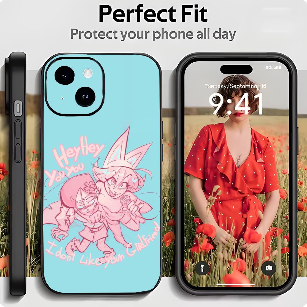Fantasy Anime P-Psychocuties Mimi Phone Case Black Matte Thin Phone Case For iPhone17 16 15 14 13 ProMax