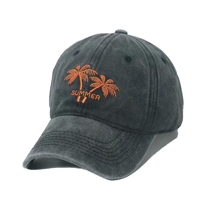 

Бейсболка из старого кокосового дерева, мужская, весна-лето, новая, солнцезащитная, ретро, с загнутыми полями, из чистого хлопка M（56-58cm） чёрный