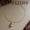 Autumn/Winter Gold Enamel Buddha Necklace - Luxury High-End Clavicle Chain