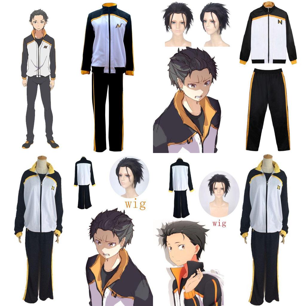 Stylish Rezero Natsuki Subaru Suit Cosplay Costume Set For Anime Fans
