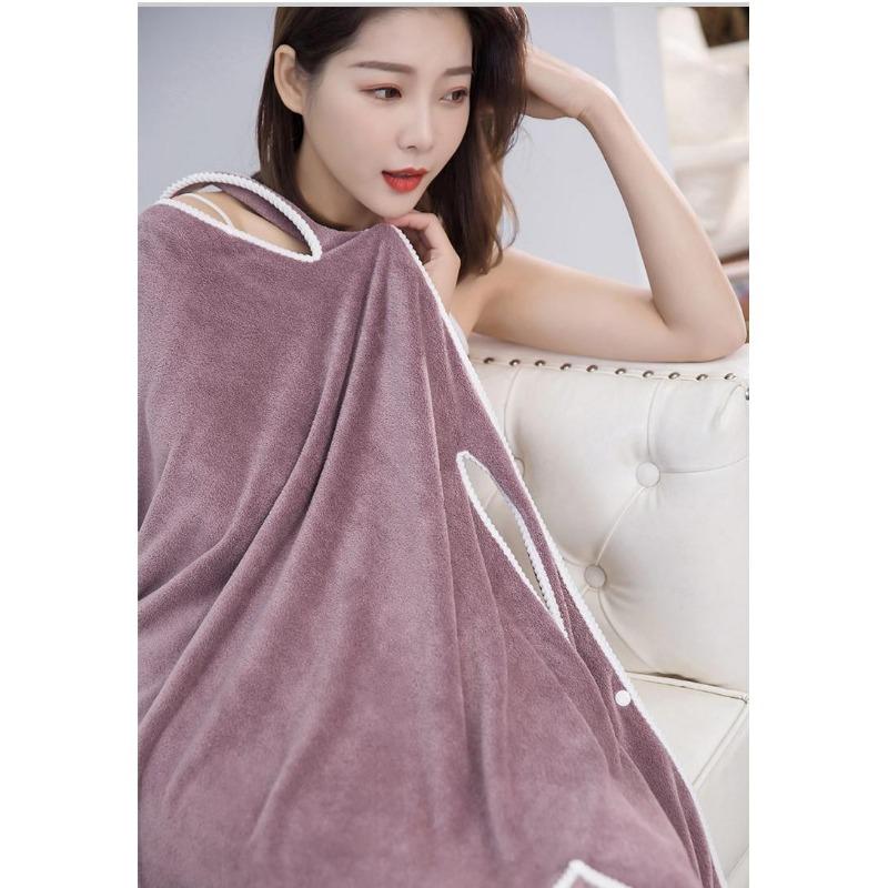 Coral Velvet Skirt with Sewn Adult Sauna Towel Portable Sauna Towel