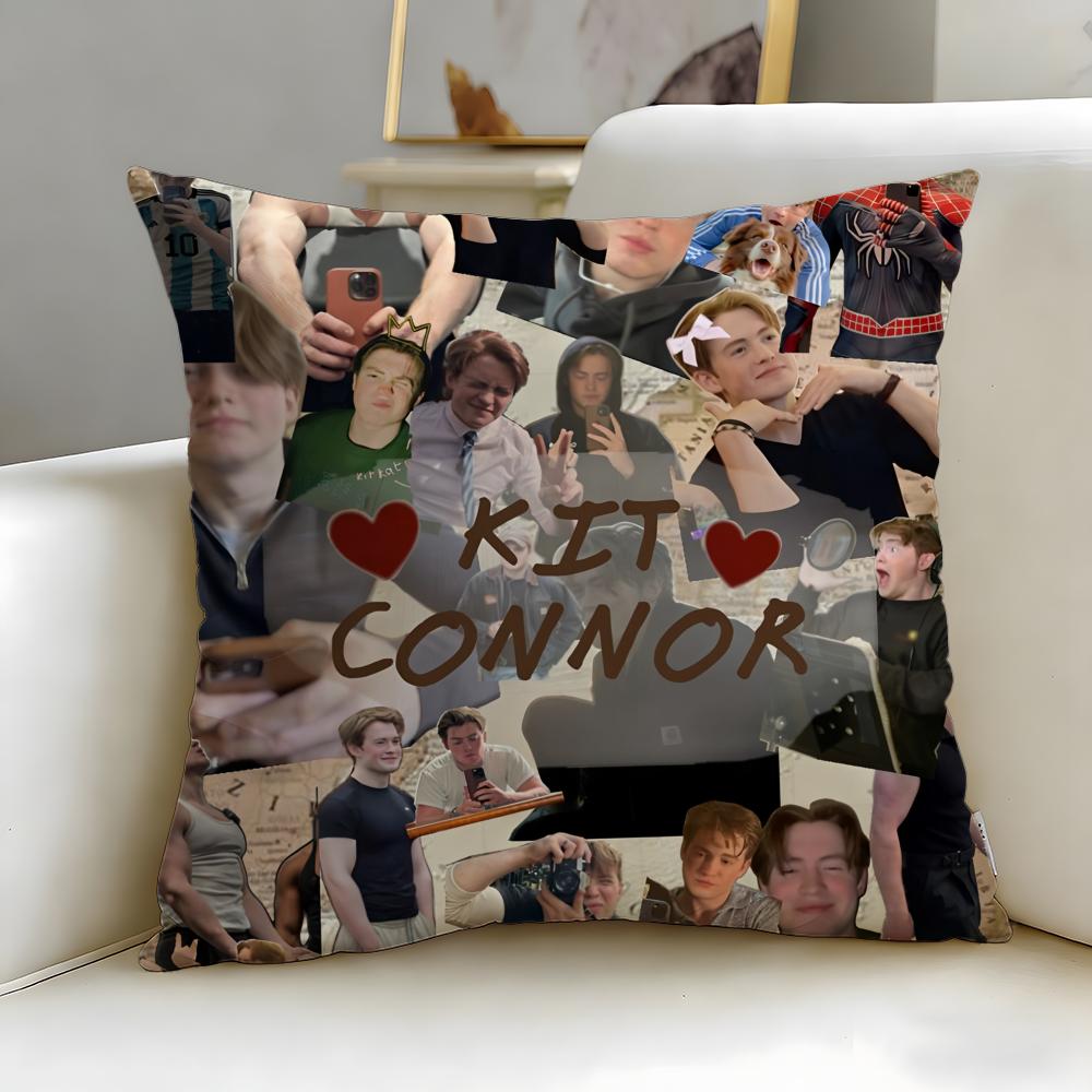 popular actor Kit Connor Cushion Cover Soft  EasyWash Pillow Case  Versatile for Couch Bed Travel and Office