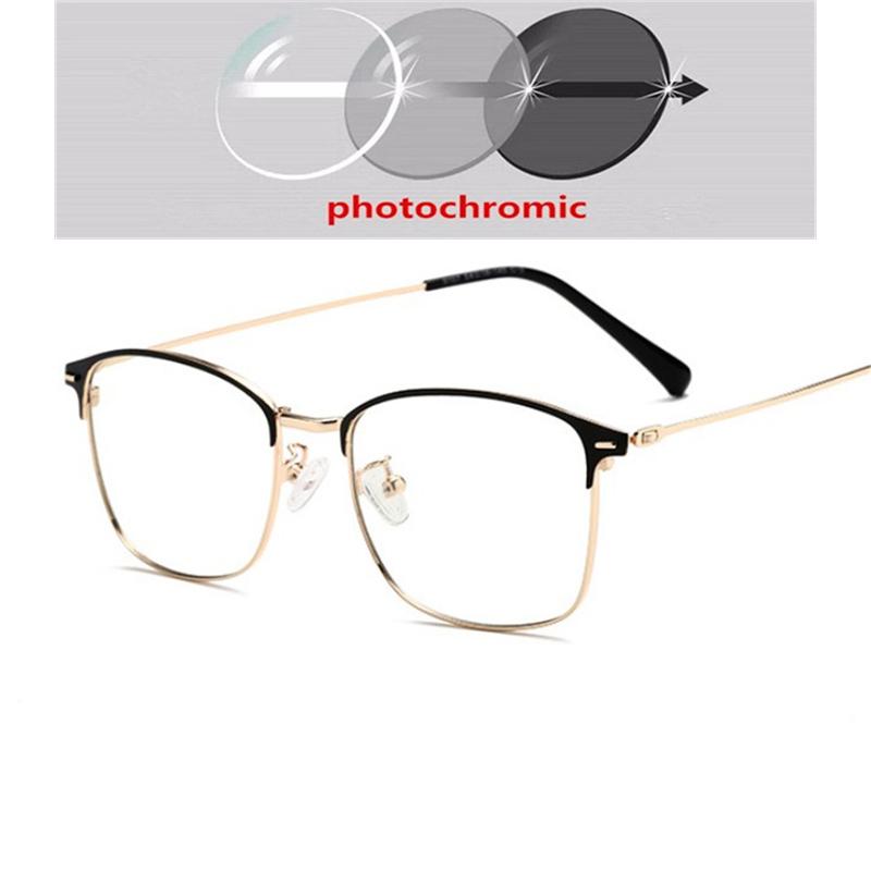 

Солнцезащитные фотохромные линзы Квадратные очки для близорукости Компьютерные очки с защитой от синего света Рецептурные очки Диоптрии 0 -0.5 -1.0 До -4.0 0