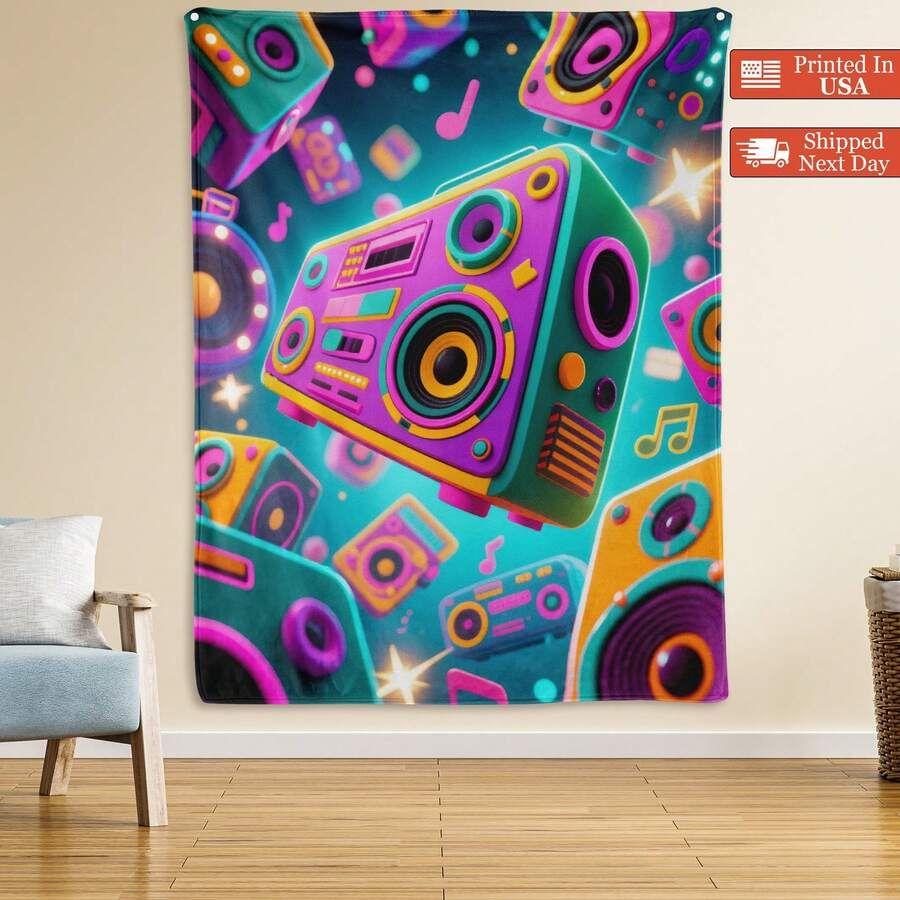 Tapestry electronic musical note dynamics 75x100 чёрный