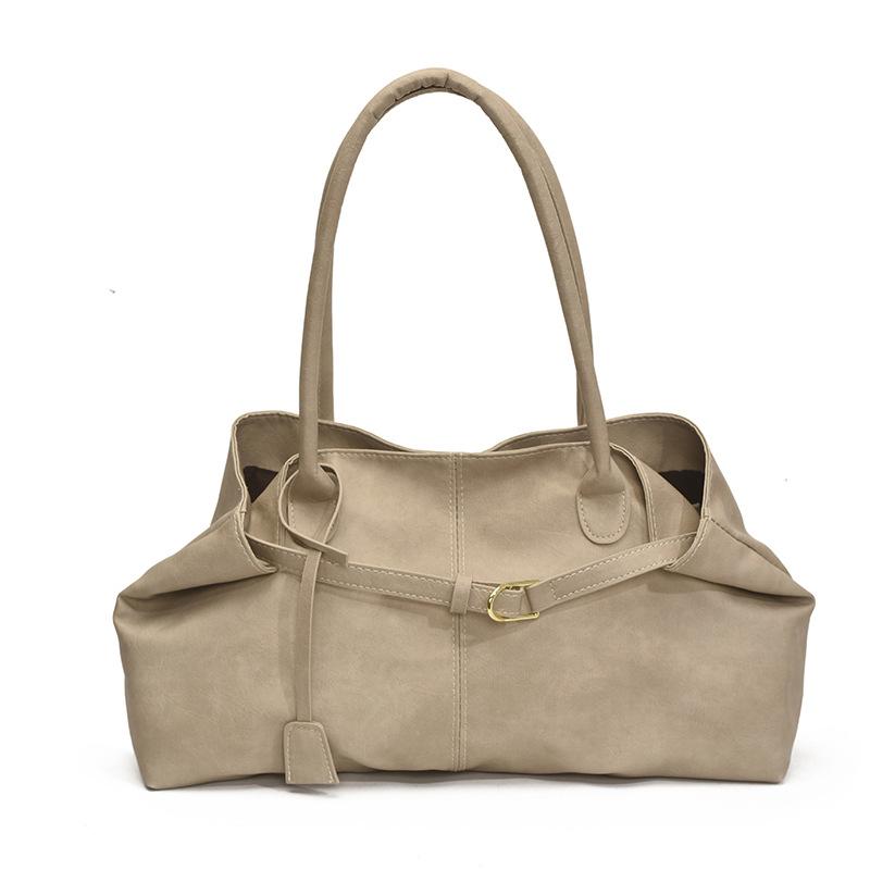 

Retro fashion portable tote bag women s 2025 summer new large-capacity casual shoulder bag textured underarm bag Small