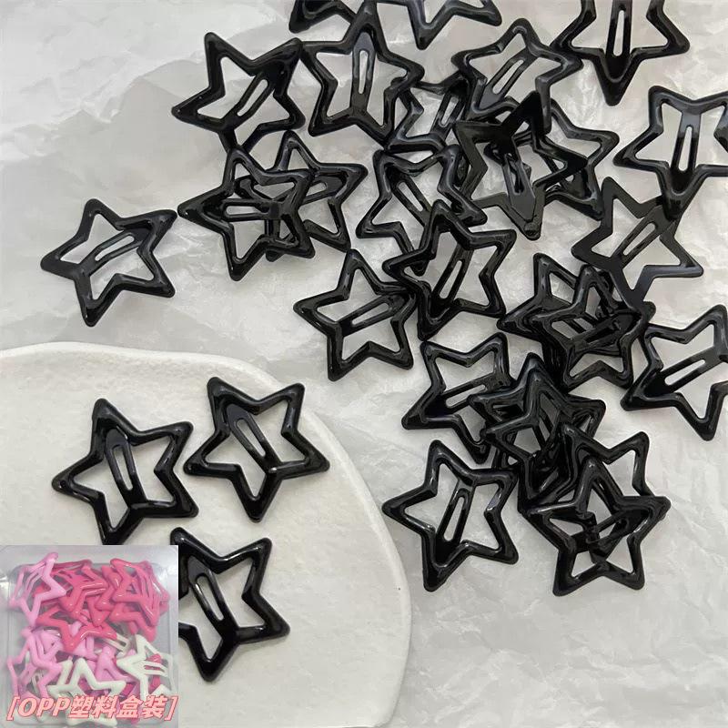 Y2K Star Hair Clips: Cute Five-Pointed Star Accessories for Kids' Side Bangs.