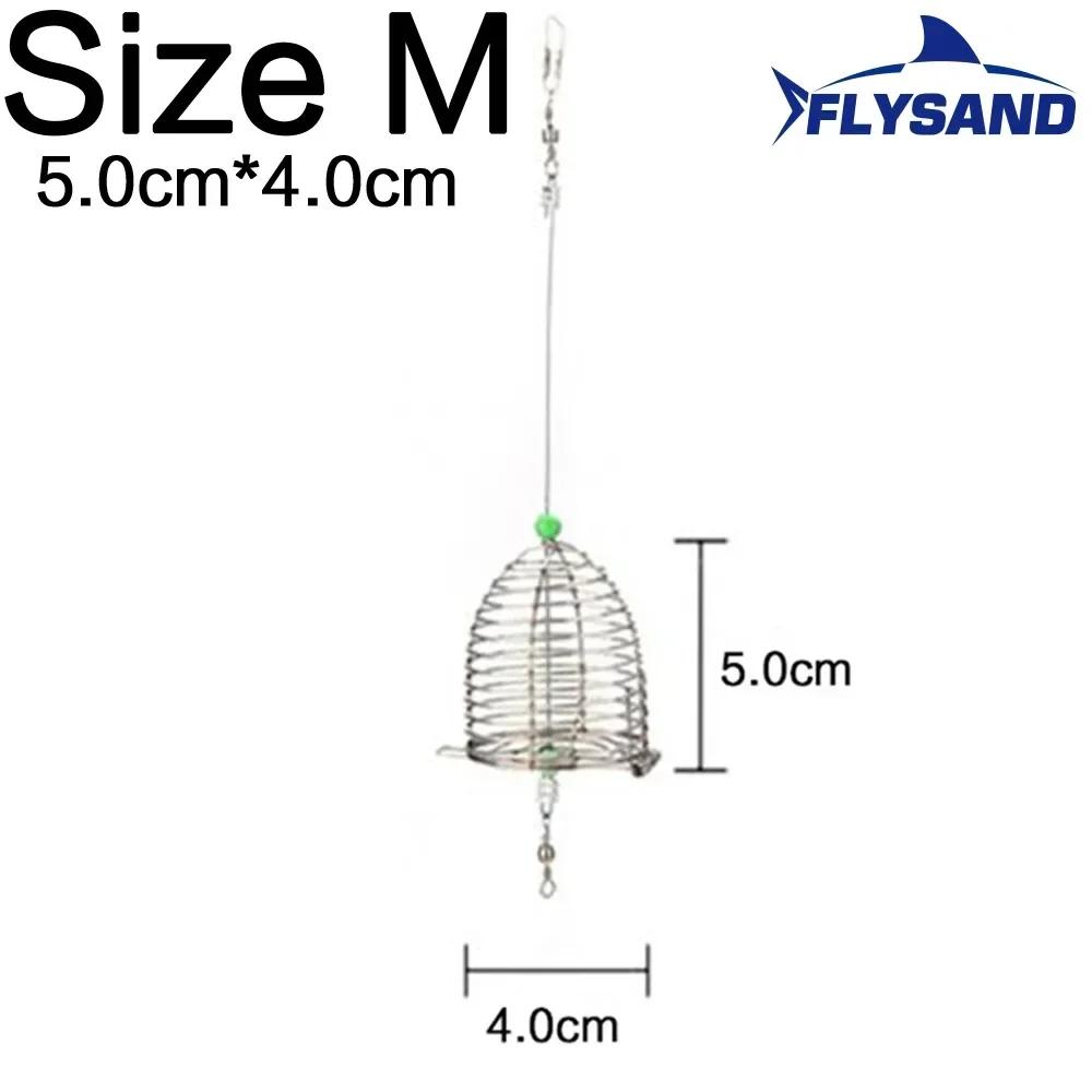 Stainless Steel Fishing Bait Cage Feeder Holder S/M/L Sizes Fishing Lure Accessory Durable Fishing Gear