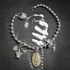 WOSTU Religious Series 925 Sterling Silver Prayer Charms Guardian Angel Pendant Red heart Bead Fit Bracelet DIY Jewelry Making