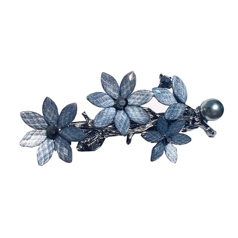 New Korean Colorful Crystal Butterfly Spring Hairpin Zircon Alloy Top Clip Horizontal Clip Elegant Women's Fashion Hair Jewelry