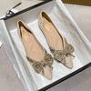 Plus Size Women's Rhinestone Pointed Toe Loafers (Sizes 41-43) - 2022 Flat Fashion Style