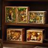 ZKEIZU DIY Wooden Dollhouse Kit with LED Miniature Handmade Home Gift Lights, Model, Craft, Decor, (Magical Fate)