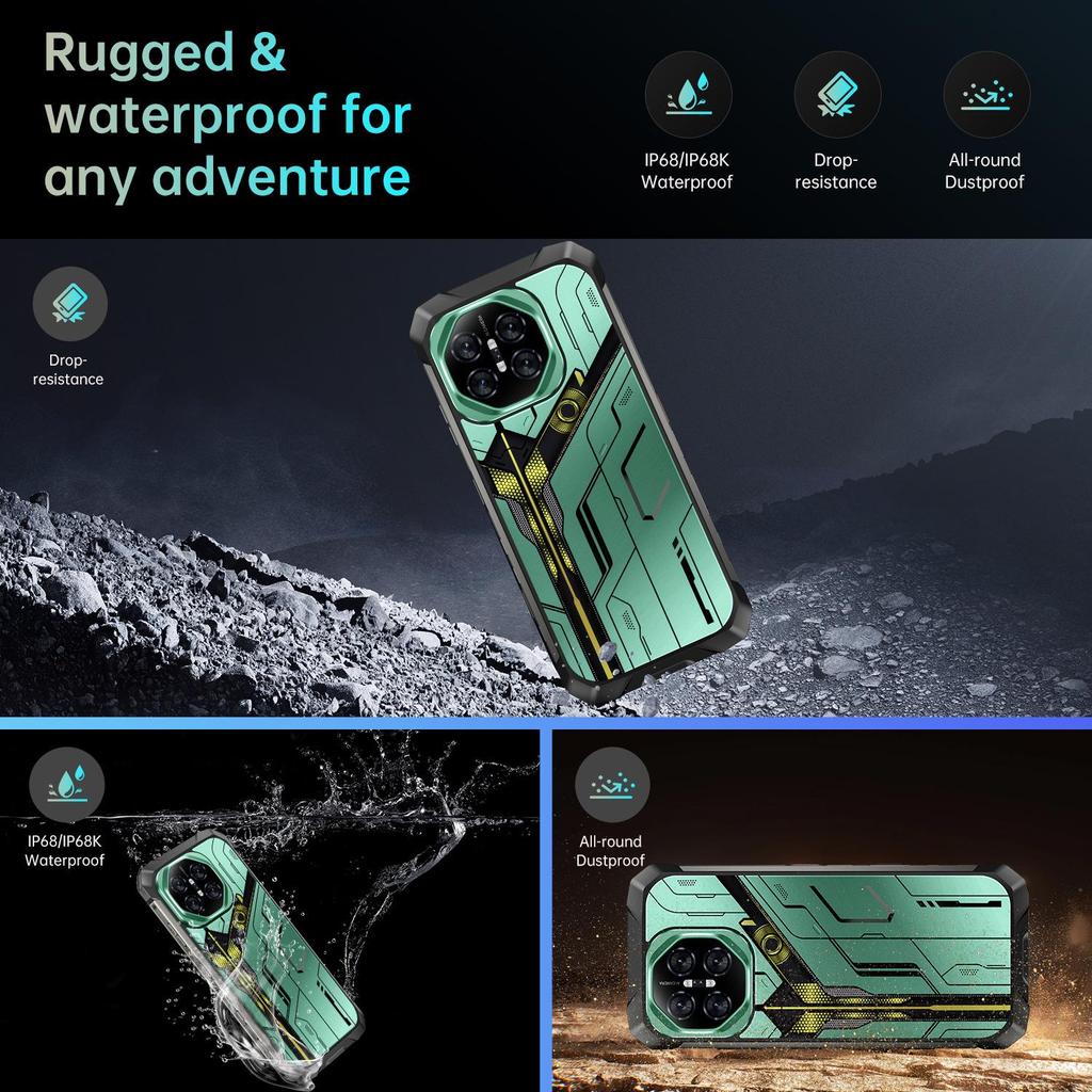 X27 Ultra Waterproof Smartphone - 16GB RAM + 1TB Storage, Large Screen