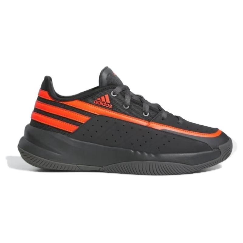 Adidas Front Court Fashion Versatile Shock Absorption Non-Slip Wear-Resistant Low-Top Basketball Shoes Men Sneakers Gray Orange Red ID8590