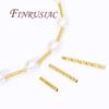 Tube Spacer Bead,18K Gold Plated Straight Tube Beads For Jewelry Making Supplies,DIY Bracelets Necklaces Accessories