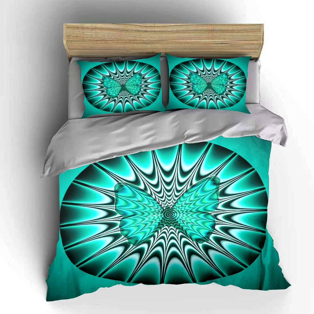 Butterfly Pattern Home Decor Set Soft Comfortable Duvet Cover Bedding Set Included 1*Duvet Cover & 2*Pillowcases, Gift