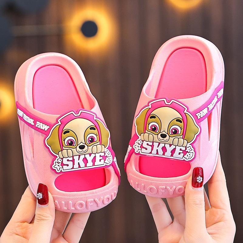 Paw Patrol Great Achievement Children's Summer Sandals Boys and Girls Indoor Non-Slip Closed-Toe Anti-Collision Toddler Baby Slippers