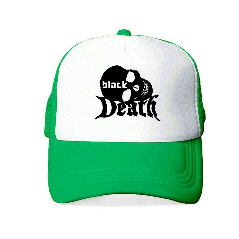 Der schwarze Tod-Sommerhut, mittelalterliches Leben, Überleben, Spiel, Hüte, Kappe, Unisex, gefallener Schädel, Trucker-Kappe, grausame Krankheit, Baseballkappe, YY462