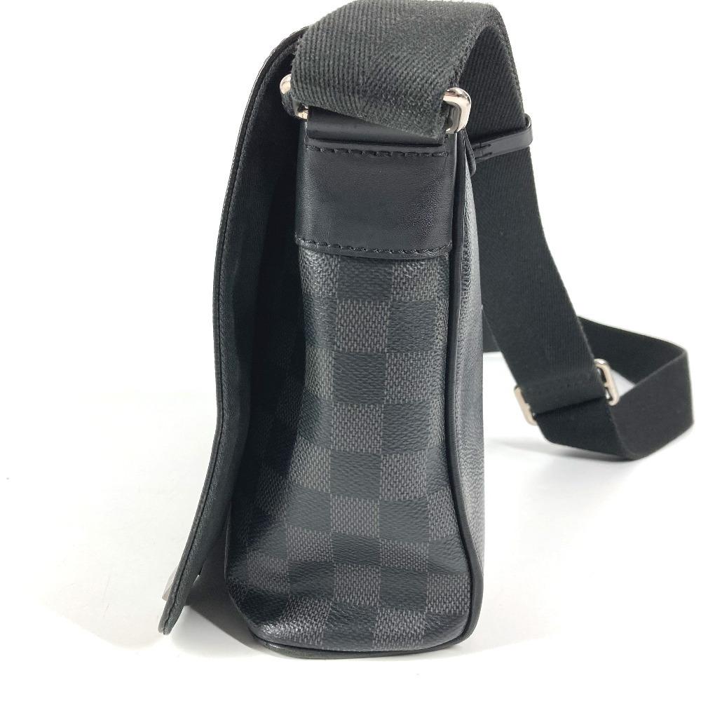 Louis Vuitton  N41028 Damier Graphite District PM NM Crossbody flap Shoulder Bag
