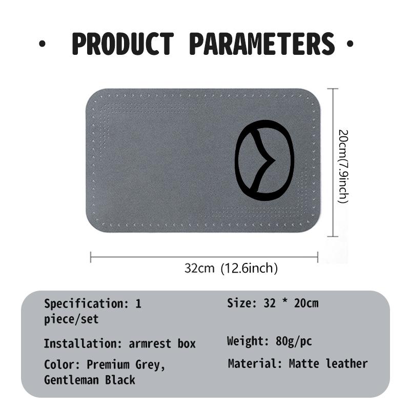 Car Armrest Box Pad Suede Auto Armrest Mat Car Accessories For Mazda Axela Speed 6 CX3 CX4 CX5 CX7 CX8 CX9 MS Demio