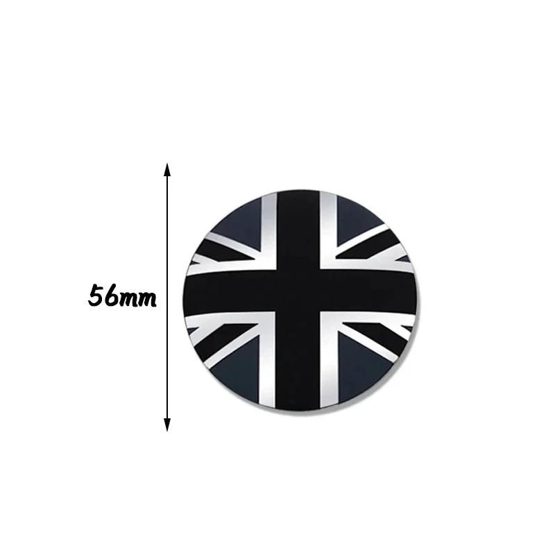 4Pcs 56mm British Flag Emblem Car Wheel Hub Center Cap Badge Stickers For Mini Cooper JCW R55 R56 F55 F56 R57 R58 R60 Countryman SS77