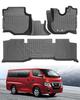 Hawjog Set of Floor Mats for Nissan NV350 Caravan E26 3D Waterproof TPE Floor and Compatible with Nissan NV350 Caravan E26 Premium Includes Second