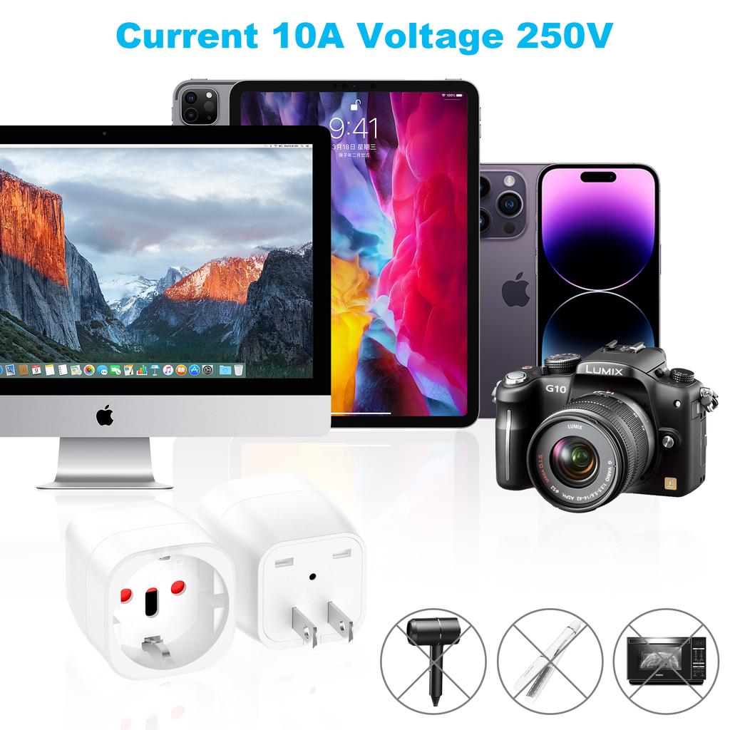 Xiaomi 3pcs EU To US Japan Canada Travel Plug European Italy Switzerland Brazil Socket Adapter USA JP Travel Adapter Power Converter