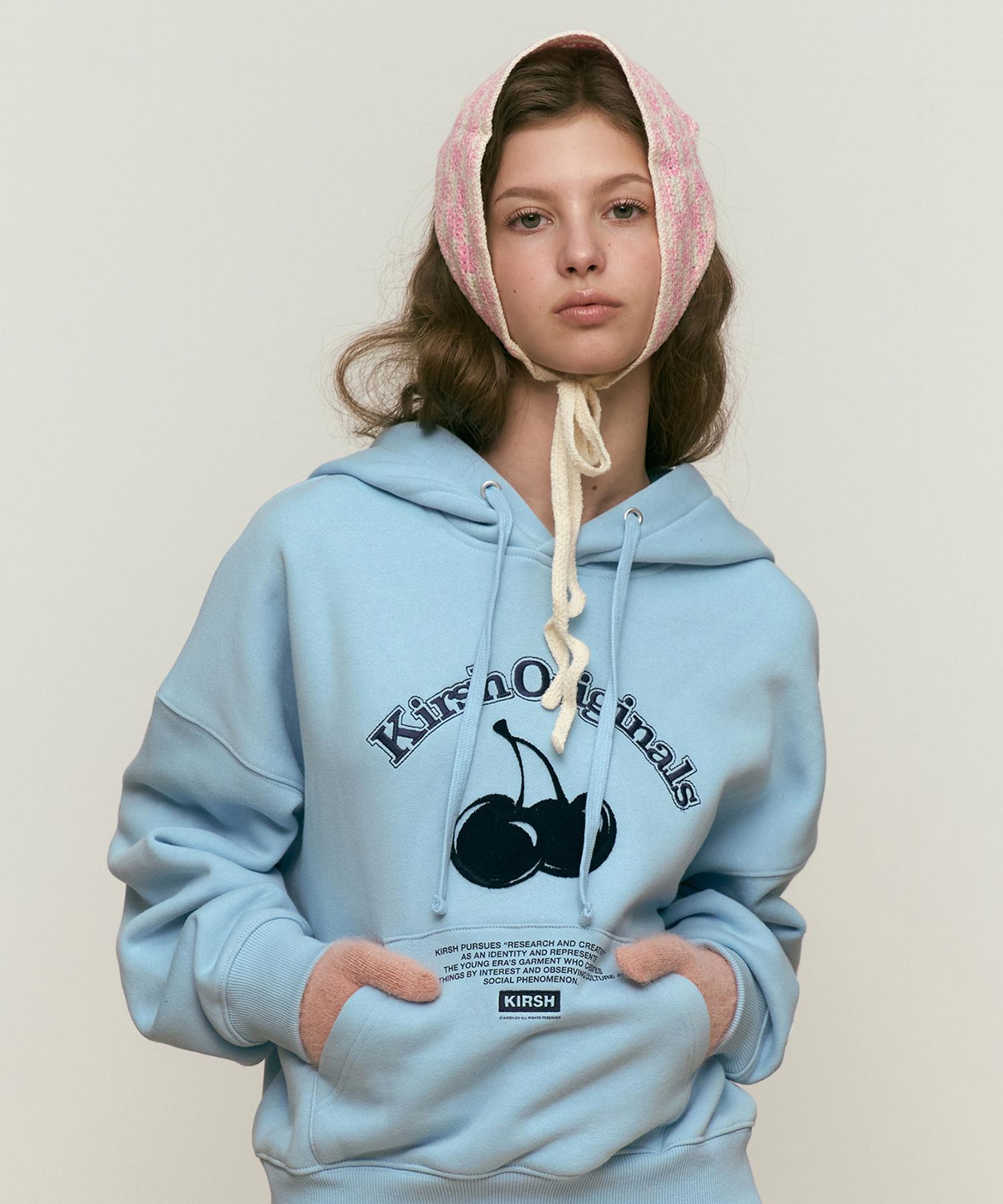 Kirsh Cherry Arch Logo Crop Hoodie [Sky] 1