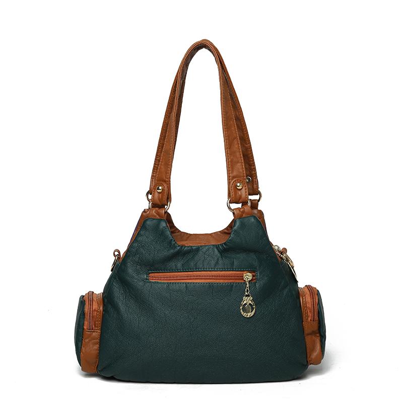 Colorful PU Leather Handbag for Women – Boho-Style Patchwork Design with Braided Details and Adjustable Strap, Perfect for Casual Wear