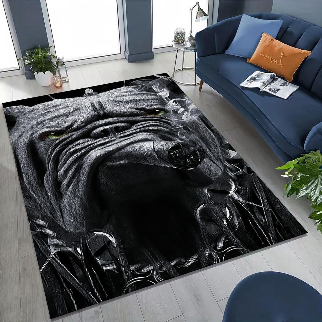 New French Bulldogs Pit Bull Dogs Rug for Bedroom Living Room Sofa Home Doormat Decor, Large Kids Play Non-slip Floor Mat