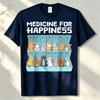 Medicine For Happiness Cats For Unisex Unisex Funny Cat Tshirt Graphic T Shirt Unisex Clothing Streetwear Harajuku High Quality Cotton