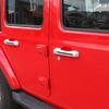5Pcs/Set Auto Outer Door Handle Cover Fit For Jeep Wrangler JL 2018-2024 Black Red Silver Car Accessories Door Handle Trim Shell