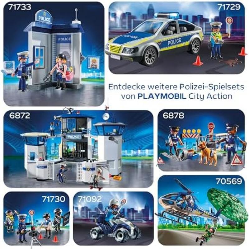 Police Station Set, Kids Toy for Boys and Girls, Action Figures with Police Car and Accessories