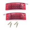 2PCS Car Truck 21 LED Side Marker Clearance Light Rear Lamps Waterproof Tailight Truck Trailer LED Clearance Lights Amber Red