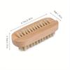1pc Multifunctional Wooden Nail Brush for Cleaning Fingernails and Toenails - Strong Cuticle Dust Cleaner