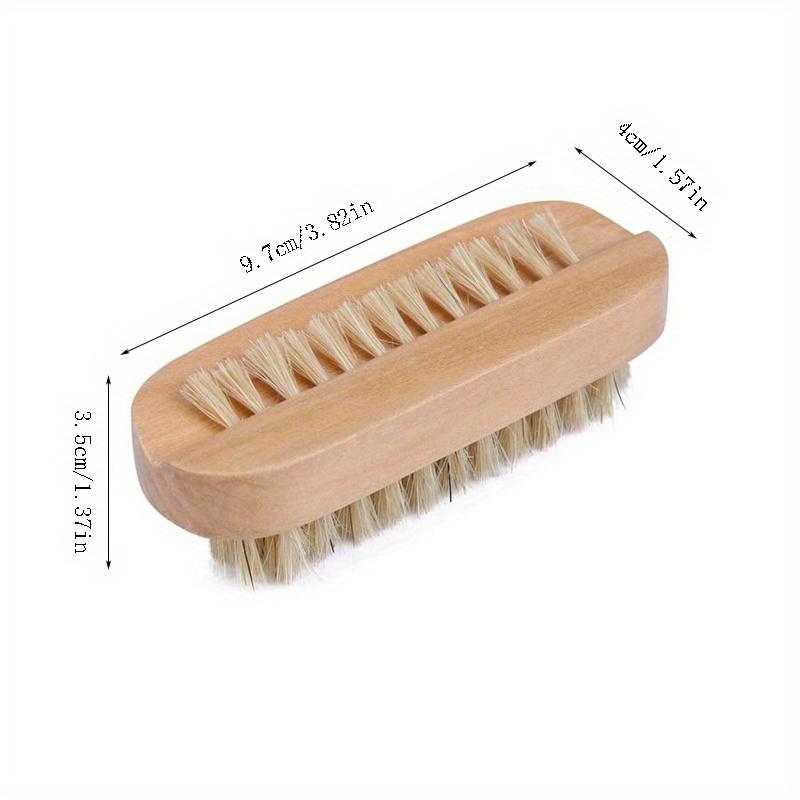 1pc Multifunctional Wooden Nail Brush for Cleaning Fingernails and Toenails - Strong Cuticle Dust Cleaner