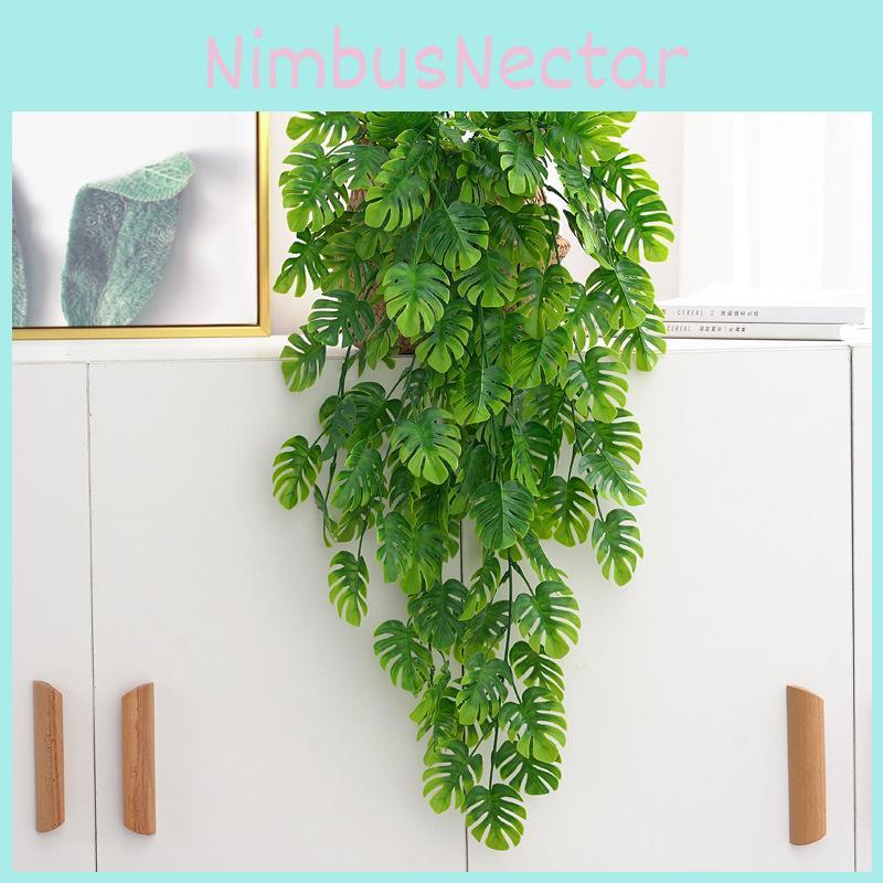 Monstera Deliciosa Artificial Plant With Hanging Green Foliage For Indoor Spaces