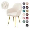Polar Fleece Elastic Dining Chair Covers High Arm Office Armchair Seat Slipcovers Adjustable Chairs Covers for Living Room Decor
