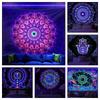 Fluorescent Tapestry Bohemian Indoor Decoration Requires Uv Light To Glow Yoga Meditation Wall Hanging Tapestry