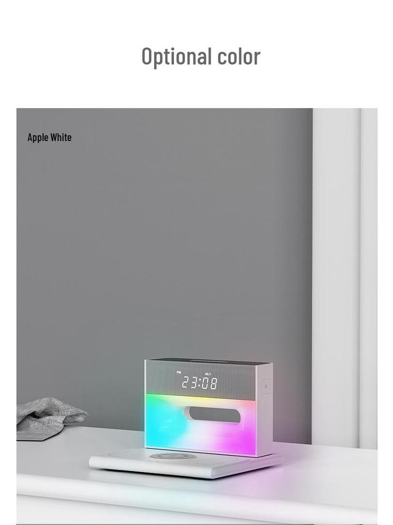 Multifunctional Wireless Charger Night Light Bluetooth Speaker with Custom Logo