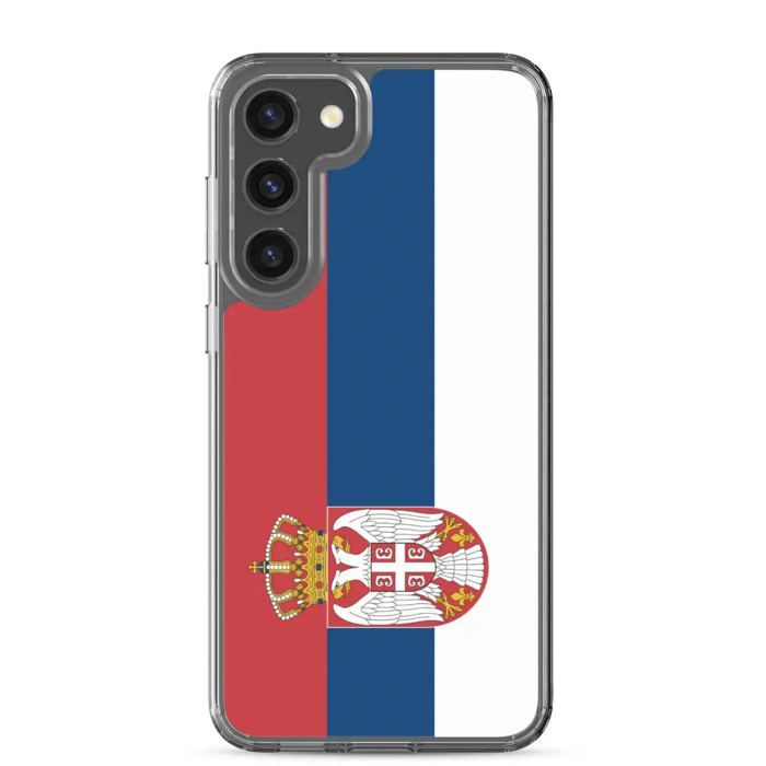 Coque Téléphone - Samsung - Galaxy S23 Ultra - Drapeau Serbie - Souple - Multicolore