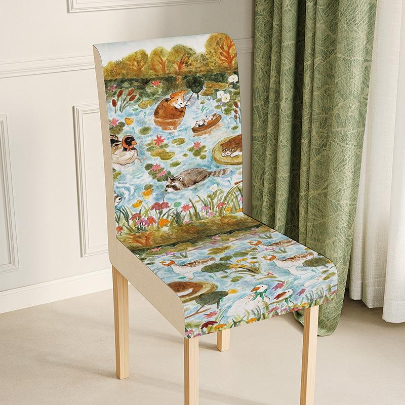 Cartoon Chair Covers Odorless Healthy Eco-Friendly Soft Skin-Friendly Seat Covers Fade-Resistant Machine Washable Chair Protecto