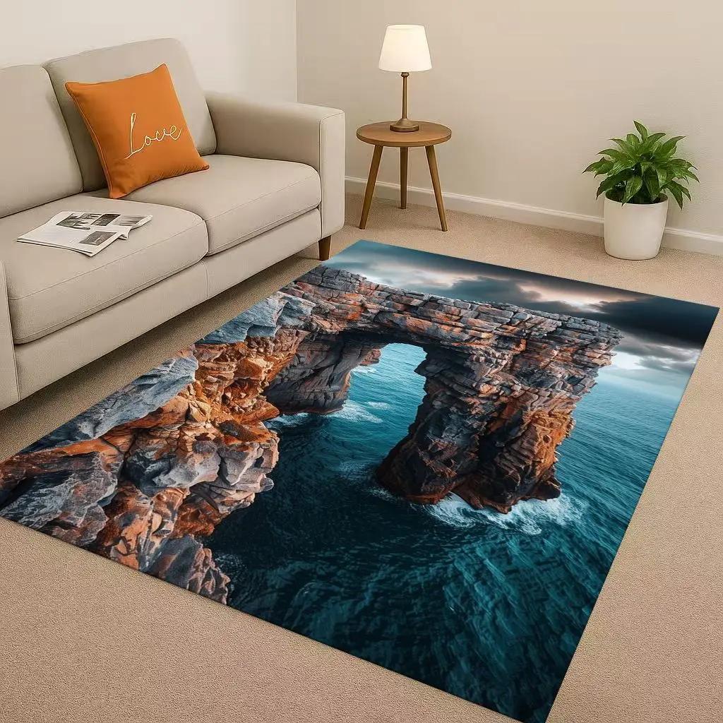 

Fairy Tale Natural Scenery Sea Sky Tree Living Room Non-Slip Area Rug Soft Carpet for Bedroom Sofa ,Easy Clean Home Doormat 40x60cm( 15x23in )